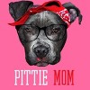 Women's Design By Humans Mother's Day Pittie Mom Pitbull Dog Lovers By dandingroz Racerback Tank Top - 2 of 2
