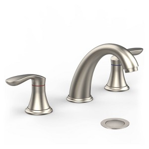 COZONY 3 Hole Bathroom Sink Faucet, Pop Up Drain with Hot Cold Water Lines - 1 of 4