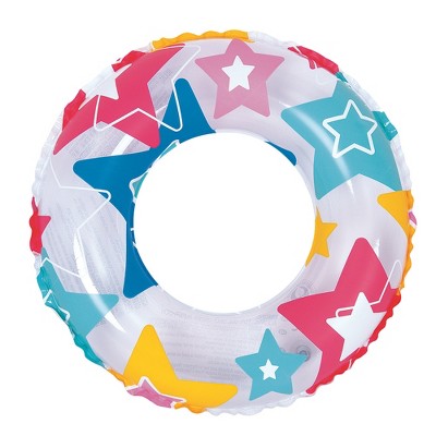 Pool Central 20" Inflatable Star Print Swimming Pool Inner Tube Float