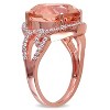 EVERLY JEWELRY | Rose Plated Sterling Silver 5.62 CT TGW Cubic Zirconia and Simulated Morganite Fashion Ring - 2 of 4