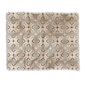 Allie Falcon Lost Desert Tile Black Camel Woven Throw Blanket, 50x60 - Deny Designs - 1 of 2