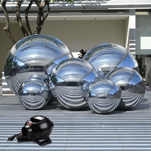 Yescom 6PCS Inflatable Mirror Ball Giant Reusable Large Disco Balloon Decoration for Party Wedding Event Decor Silver - 1 of 4