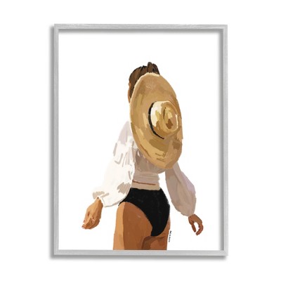 Stupell Industries Woman with Sun Hat Framed Giclee Art