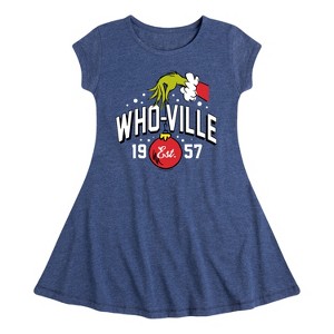 Girls' - Dr. Seuss -  Fit & Flair Cap Sleeve Dress - 1 of 3