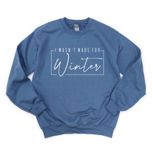 Simply Sage Market I Wasn't Made For Winter With Border Sweatshirt - 1 of 4