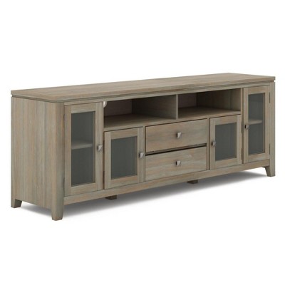 Farmhouse Brown Solid Wood 72" Wide TV Media Stand