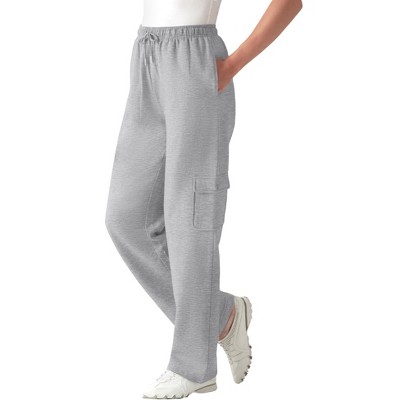 Woman Within Plus Size Tall Better Fleece Cargo Sweatpant