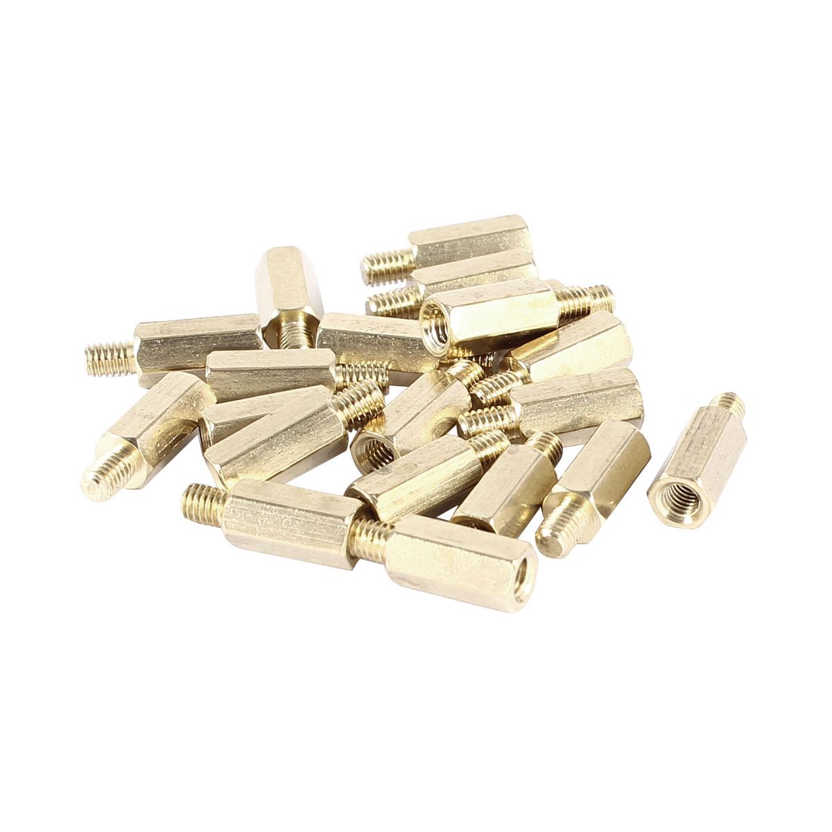 Unique Bargains Brass Hexagonal Standoff Replacement Cell Phone Parts 20 Pcs