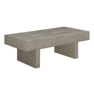 52" Wooden Contemporary Coffee Table with Rectangular Top and Sturdy Construction for Living Room - 1 of 4