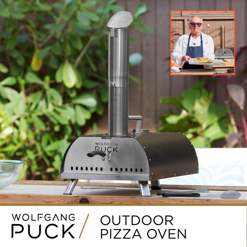 Wolfgang Puck Outdoor Pizza Oven, Durable Stainless Steel, Portable Pizza Oven, Compact Storage, Pellet Pizza Oven, 2 of 7