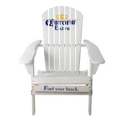 Northlight 36" White Corona Classic Folding Wooden Adirondack Chair