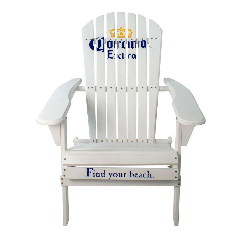 Northlight 36" White Corona Classic Folding Wooden Adirondack Chair, 1 of 6