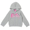 Barbie Little Girls Zip Up Fleece Hoodie Graphic T-shirt And Leggings 3  Piece Outfit Set Gray 5 : Target