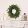 Attop 26" Pine Wreath for Front Door, Artificial Christmas Wreaths Faux Green Fake Pine Needles Wreath - 2 of 4