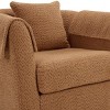 SEVOBAL Accent Chairs Chenille Barrel Armchair Modern Side Chair Swivel Accent Chair with Ottoman Set for Room, Yellow, 27"*24.6"*24.8" - 4 of 4