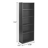 5-Shelf Bookcase with Adjustable Shelves - 2 of 4