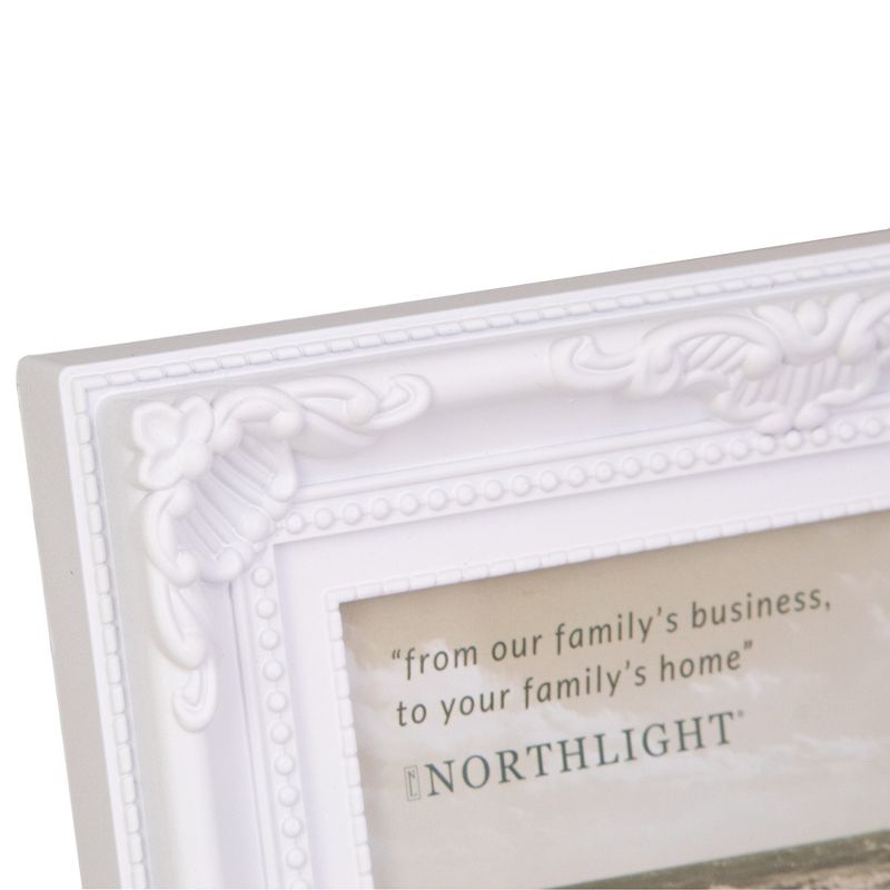Northlight 8.5" White Victorian Style Rectangular Picture Frame for 5" x 7" Photos, 5 of 7