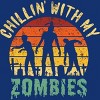 Women's Design By Humans Halloween Chillin With My Zombies Funny By Ering Racerback Tank Top - 2 of 3