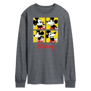 Men's - Disney - Mickey Grid Long Sleeve Graphic T-Shirt - 1 of 4