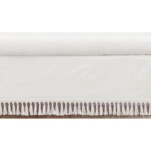 Sweet Jojo Designs Boy or Girl Gender Neutral Unisex Baby Crib Bed Skirt Desert Sun Collection Solid Off White - 1 of 3