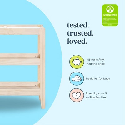 Washed Natural Pinewood Changing Table with Shelves
