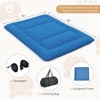 Infans Queen Futon Mattress Japanese Floor Sleeping Pad Washable Cover Carry Bag Blue - 2 of 4