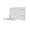 TIRAMISUBEST Queen Size Murphy Bed Wall Bed with Bulit-in Wardrobe and Hydraulic Lift System, Foldable Murphy Cabinet Bed with Hanging Rod - 3 of 4