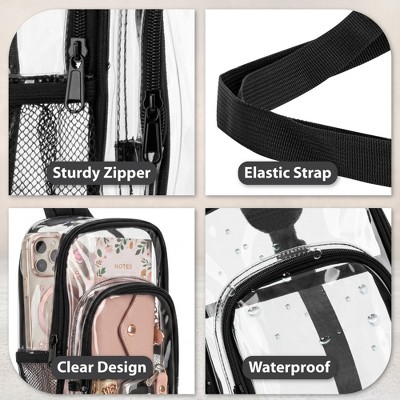 Сумки Garnen Clear Bag For Stadium Events, Clear Crossbody Bag For Stadium, Clear Crossbody Purse for Concerts Festival, Stadium Bag With Zipper and Strap — фото 6
