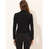 Allegra K Women's Vintage Double-Breasted Motorcycle Zip-Up Steampunk Jacket - 3 of 4