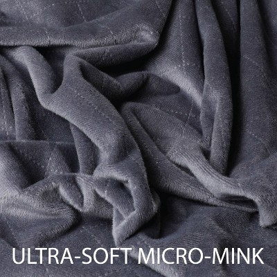 Navy Soft Plush Heavy Weight Knitted Blanket, 48" x 72"