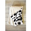 Amy Sia Animal Spot Black and White Fleece Blanket, 50x60 - Deny Designs - 2 of 2