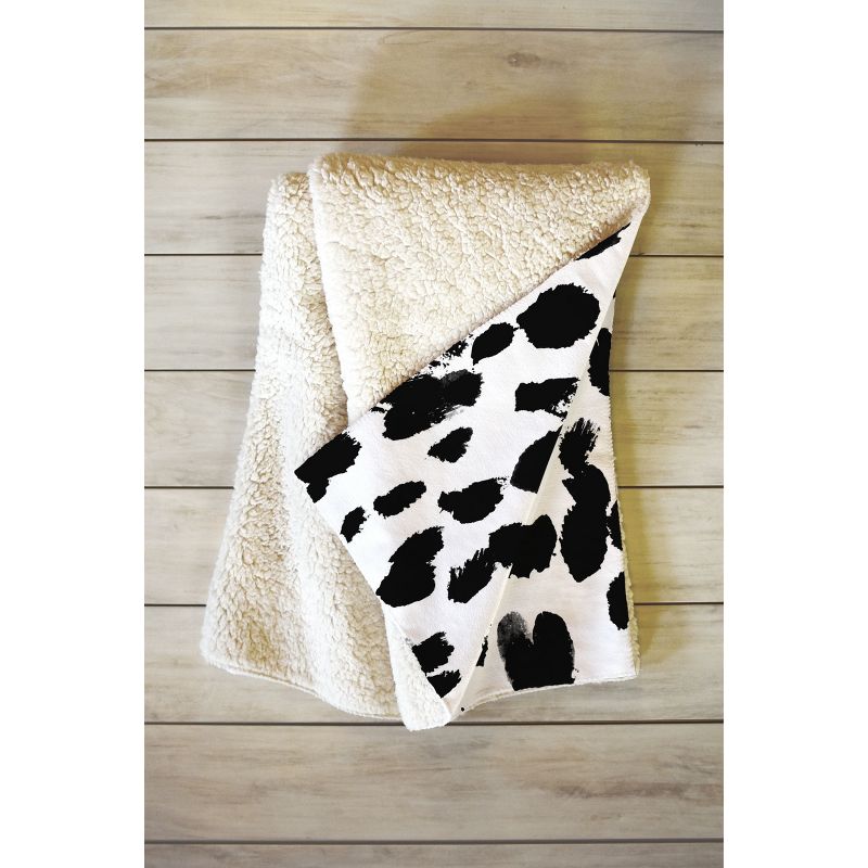 Amy Sia Animal Spot Black and White Fleece Blanket, 50x60 - Deny Designs, 2 of 3