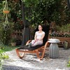 Resenkos Larch Wood Tanning Lounger, 4-Level Adjustable Comfort Chair, Full Flat Patio Relaxer With Mesh Seat, Cozy Cream White - 3 of 4