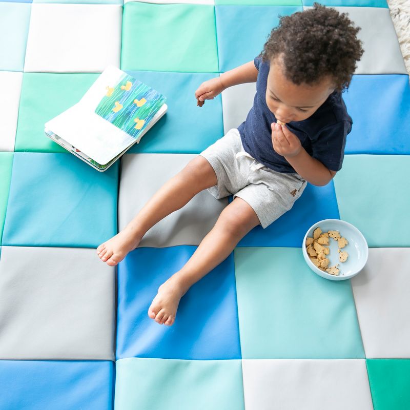 ECR4Kids Softzone Patchwork Toddler Foam Play Activity Mat, 58" Square, 6 of 12