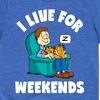 Boys' - Garfield - I Live For Weekends Short Sleeve Graphic T-Shirt - 2 of 4