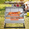 VEVOR Rotisserie Grill with Hooded Cover, BBQ Whole Pig Lamb Goat Charcoal Spit Grill, 46 Inch 132Lbs Capacity, Electric 52W Motor, Silver - 4 of 4