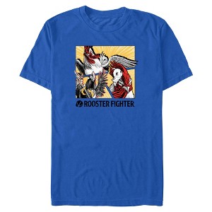 Mens Rooster Fighter Bird Fight Panels T Shirt - 1 of 4
