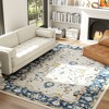 HOMCOM Machine Washable Area Rug 8x10, Non-Slip Boho Floral Print Floor Carpet for Living Room, Bedroom, Dining Room, Blue - 3 of 4