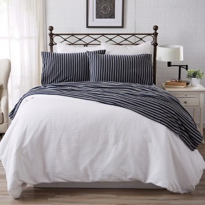 Ultra-Soft Cotton Heathered Melange Jersey Knit Sheet Set - Great Bay Home - 1 of 4