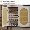 46IN Shoe Cabinet With Rattan Doors and Adjustable Shelves,Freestanding for Entryway,Hallway,Living Room - 2 of 4