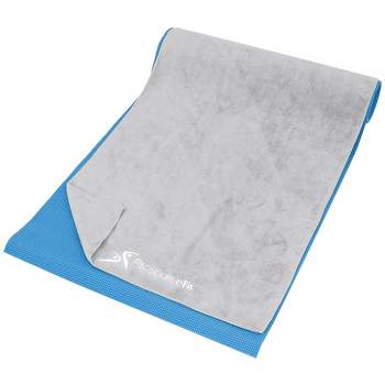 Gaiam Yoga Mat Towel Super Absorbent Full Size 24 x 68 ~ Green & Fuchsia