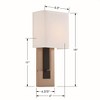 Crystorama Lighting Brent 1 - Light Sconce in  Vibrant Gold - 4 of 4