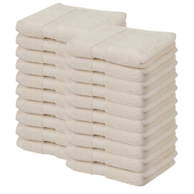 Splash Zero Twist 100% Ring Spun Cotton Face Washcloth Set – Reversible, 550 GSM, Soft, Lightweight, Highly Absorbent Towels for Bathroom