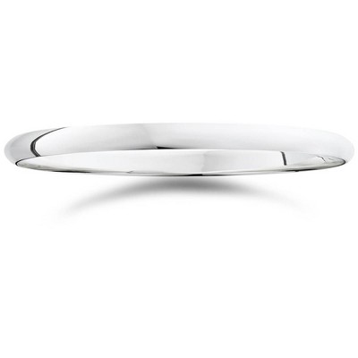 Pompeii3 2mm Dome High Polished Wedding Band 14K White Gold