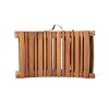 Chaise Lounge Chair Wood Frame with Foldable Design, Curved Slatted Outdoor Lounge for Patio Relaxation-The Pop Home - 4 of 4