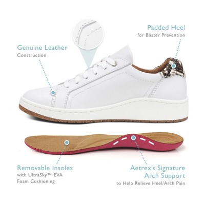 Женские кроссовки AETREX Women's Comfort Sneakers Blake White Size 7.5-8 — фото 4