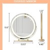 LED Vanity Mirror – Touch Control 3 Light Modes, Dimmable & 360° Rotation Makeup Mirror for Bathroom/Bedroom (1-Piece) - 3 of 4