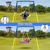Whisen Outdoor Swing Set with Saucer Swing & Belt Swing & Swing Stand - 3 of 4