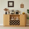 58" Modern Sideboard Buffet Cabinet, Coffee Bar Storage Cabinet with Adjustable Shelves, Bar Cabinet for Kitchen or Dining Room-Panipeachy - 2 of 4