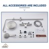 CASAINC 3-Spray Patterns 9 Inches Thermostatic Shower Faucet Wall Mount Dual Shower Heads and Tub Faucet - 2 of 4